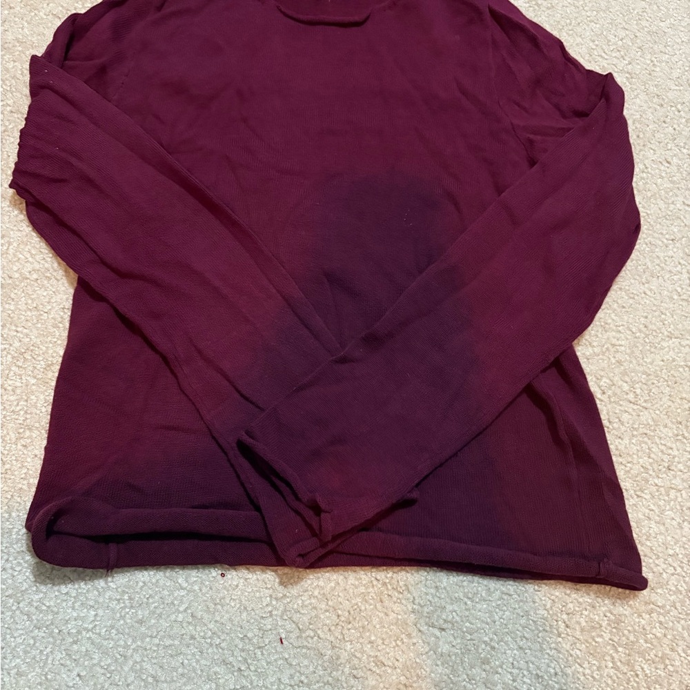 Brandy Melville Burgundy Long Sleeve Top
